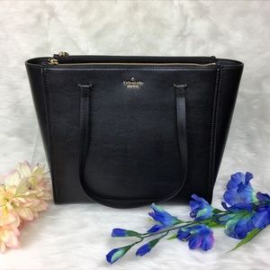 Kate Spade Black Pebbled Leather Lrg Shoulder Bag